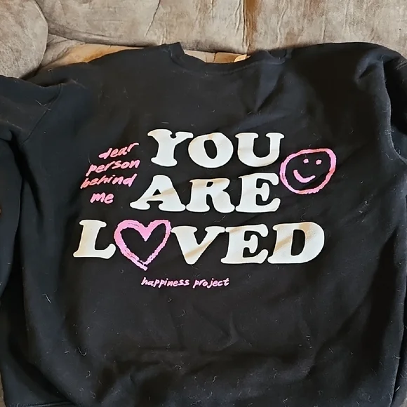 Source Unknown Black 'Happiness Project' Crewneck Sweatshirt - Picture 2 of 2